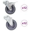 vidaXL Ruedas giratorias con agujero pasador 24 unidades 75 mm