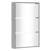 vidaXL Mueble zapatero y espejo 3 niveles gris Sonoma 63x17x102,5 cm