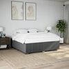 vidaXL Cama sin colch&oacute;n de tela gris oscuro 180x200 cm