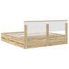 vidaXL Estructura de cama Roble Sonoma 200 x 200 cm Madera Ingenieril