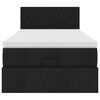 vidaXL Cama otomana con colch&oacute;n negra 90x200 cm tela
