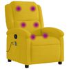 vidaXL Sill&oacute;n de masaje reclinable de terciopelo amarillo