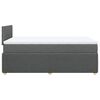 vidaXL Cama box spring con colchón tela gris oscuro 120x190 cm