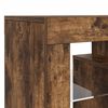 vidaXL Mueble de TV con luces LED roble ahumado 120x35x40 cm