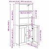 vidaXL Aparador alto Madera envejecida 69,5 x 34 x 180 cm