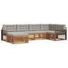 vidaXL Conjunto de sof&aacute;s de exterior 6 uds. Gris Natural y Claro