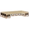 vidaXL Conjunto de sof&aacute;s de exterior 10 uds. Natural y Beige