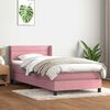 vidaXL Cama box spring con colch&oacute;n terciopelo rosa 90x210 cm