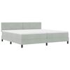 vidaXL Cama Box Spring LED con LED Gris Claro 200 x 200 cm Terciopelo