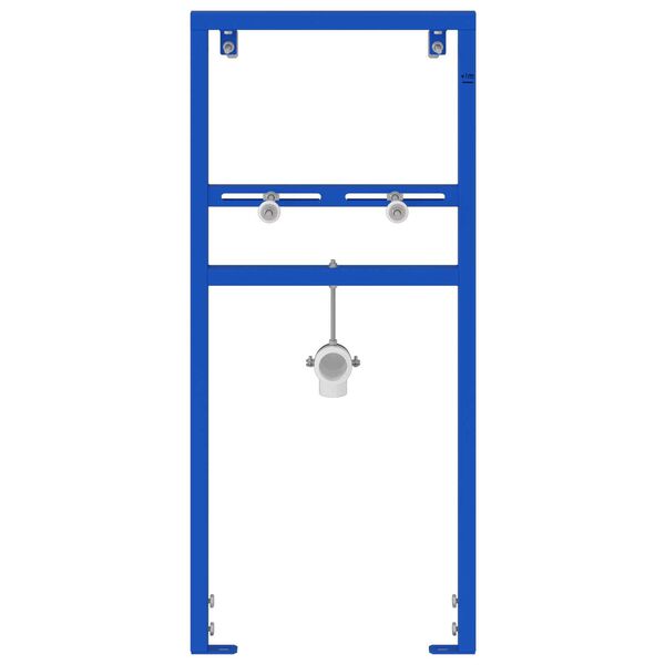vidaXL Soporte de pared de ba&ntilde;o Manual Azul 50 x 17.5 x 136 cm Acero