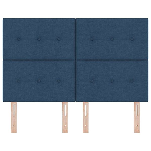 vidaXL Cabecero con cabecera Azul 144 cm Cuero sint&eacute;tico