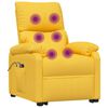 vidaXL Sill&oacute;n de masaje elevable de tela amarillo