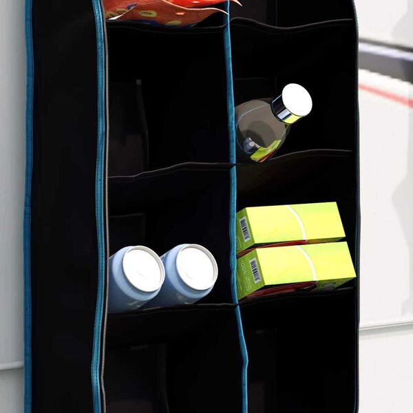 vidaXL Bolsa de almacenamiento Negro y azul 140 x 40 cm oxford