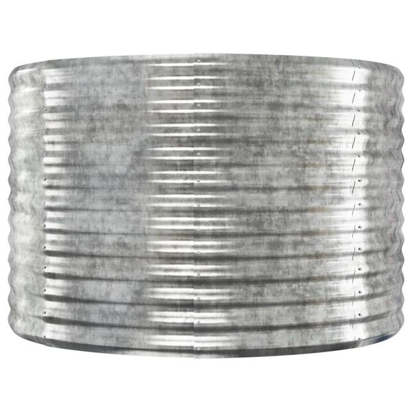 vidaXL Jardinera arriate acero galvanizado plata 322x100x68 cm