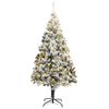 vidaXL &Aacute;rbol de Navidad artificial 180 cm PVC y Acero y Pl&aacute;stico