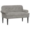 vidaXL Sof&aacute; amoroso con botones acolchados Gris Claro 120 x 66 x 78 cm