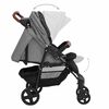 vidaXL Carrito de beb&eacute;s 3 en 1 de acero gris claro