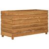vidaXL Arriate elevado madera de teca reciclada y acero 100x40x55 cm