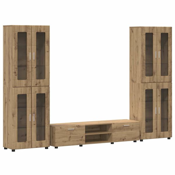 vidaXL Conjunto de mueble de TV con caj&oacute;n FLORIN Roble artesanal