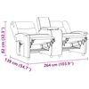 vidaXL Sillón de masaje reclinable 2 plazas con portavasos gris oscuro