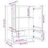 vidaXL Armario HAMAR madera maciza pino gris oscuro 99x45x137 cm