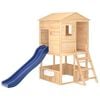 vidaXL Parque infantil de exterior madera maciza de abeto