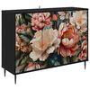 vidaXL Aparador BORNE Roble Negro 102 x 33 x 76 cm