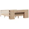 vidaXL Cama con estanter&iacute;a sin colch&oacute;n madera maciza de pino 200x200cm
