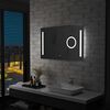 vidaXL Espejo de pared de ba&ntilde;o con LED y sensor t&aacute;ctil 100x60 cm