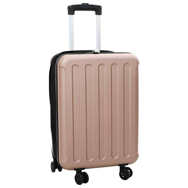vidaXL Maleta con cerradura Rosa dorado 34 x 23 x 55.5 cm Pl&aacute;stico ABS