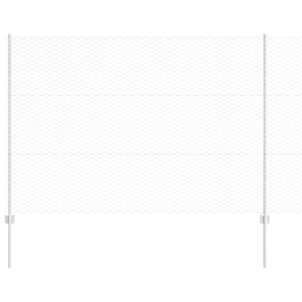 vidaXL Valla con Poste Plateado 1,5 x 25 m Acero