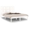 vidaXL Estructura de cama sin colch&oacute;n madera de pino blanca 140x200 cm