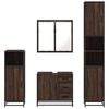 vidaXL Set de muebles baño 4 pzas madera contrachapada roble marrón