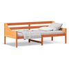 vidaXL Div&aacute;n sin colch&oacute;n marr&oacute;n cera 100x200 cm madera maciza de pino