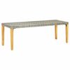 vidaXL Banco de jard&iacute;n rat&aacute;n sint&eacute;tico gris 80 cm