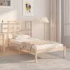 vidaXL Estructura de cama madera maciza 90x190 cm