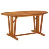 vidaXL Mesa de jard&iacute;n madera maciza de eucalipto 160x85x75 cm