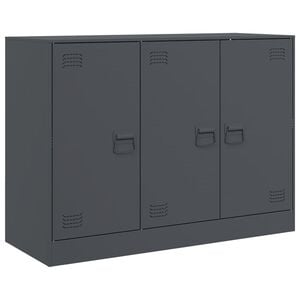 vidaXL Aparador de acero antracita 99x39x73 cm