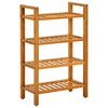 vidaXL Zapatero con 4 estantes madera maciza de roble 50x27x80 cm