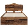 vidaXL Estructura de cama con cabecera Madera vieja 120 x 190 cm