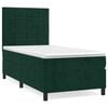 vidaXL Cama box spring con colch&oacute;n terciopelo verde oscuro 90x200 cm