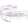vidaXL Estructura de cama madera maciza 150x200 cm