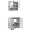 vidaXL Juego de muebles de ba&ntilde;o 2 uds. Gris Concreto 61 x 35 x 64 cm