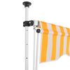 vidaXL Toldo manual retráctil 250 cm naranja y blanco a rayas