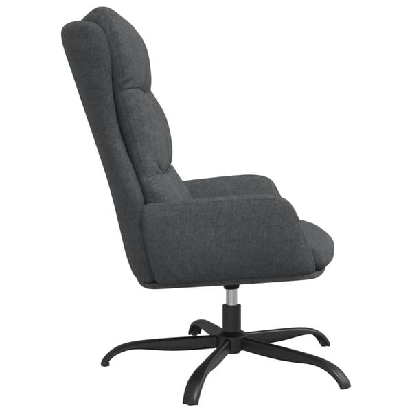 vidaXL Sill&oacute;n de relax de tela gris oscuro