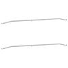 vidaXL Soporte para lona para remolques 2 Plateado 136-218 cm Aluminio