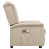 vidaXL Sill&oacute;n de masaje el&eacute;ctrico tela de microfibra crema