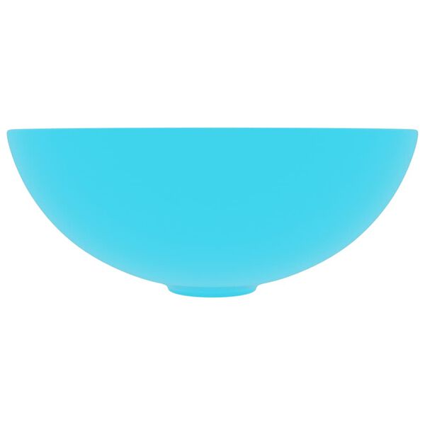 vidaXL Lavabo de cuarto de ba&ntilde;o redondo cer&aacute;mica verde claro