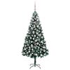 vidaXL Árbol de Navidad artificial Verde 210 cm PVC y Acero y Plástico