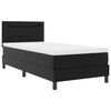 vidaXL Cama tipo Box Spring Negro 90 x 200 cm Cuero sint&eacute;tico